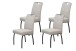 4-Fußstuhl >LINZ S< (4er-Set) in Beige, Webstoff - 49x97x64cm (BxHxT)