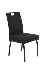 4-Fußstuhl >LINZ S< (4er-Set) in Anthrazit, Webstoff - 49x97x64cm (BxHxT)
