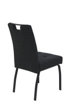 4-Fußstuhl >LINZ S< (4er-Set) in Anthrazit, Webstoff - 49x97x64cm (BxHxT)