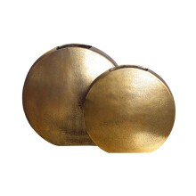 Dekovase >WL7.179< (2-teilig) in Gold, Aluminium - 35x34x14cm (BxHxT)