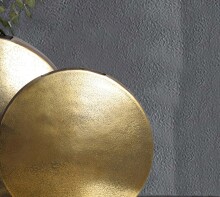 Dekovase >WL7.179< (2-teilig) in Gold, Aluminium - 35x34x14cm (BxHxT)