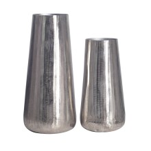 Dekovase >WL7.183< (2-teilig) in Silber, Aluminium...