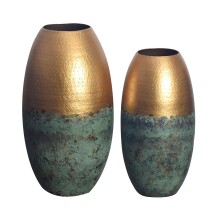 Dekovase >WL7.184< (2-teilig) in Gold, Aluminium -...