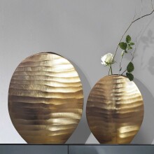 Dekovase >WL7.186< (2-teilig) in Gold, Aluminium - 26x31x14cm (BxHxT)