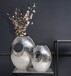Dekovase >WL7.189< (2-teilig) in Silber, Aluminium - 29x39x17cm (BxHxT)