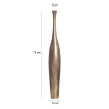 Dekovase >BOTTLE< in Gold, Aluminium - 75x13cm (HxD)