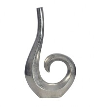 Dekovase >WL7.199< in Silber, Aluminium - 26x47x8cm (BxHxT)