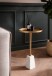 Beistelltisch >WL7.207< in Gold, Marmor / Aluminium - 58x34cm (HxT)