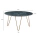 Couchtisch >WL7.211< in Grün / Gold, Baroda Marmor & Metall - 35x70cm (HxD)