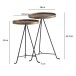 Satztisch >WL7.212< (2-teilig) in Gold, Aluminium & Metall - 63x38cm (HxD)