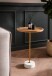 Beistelltisch >WL7.217< in Mango, Massivholz & Marmor  - 55x40cm (HxD)