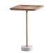 Beistelltisch >WL7.218< in Mango, Massivholz & Marmor - 35x55x35cm (BxHxT)