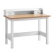 Schreibtisch >WL7.221< in Weiß & Eichefarben, Holzwerkstoff - 106x90x53 (BxHxT)
