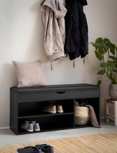 Schuhbank >WL7.222< in Schwarz - 104x51x32cm (BxHxT)