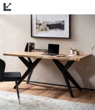 Schreibtisch >WL7.236< Akazie, Massivholz &...