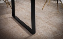 Esstisch >WL7.241< in Akazie, Massivholz & Metall - 120x60x76cm (LxBxH)