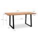 Esstisch >WL7.241< in Akazie, Massivholz & Metall - 120x60x76cm (LxBxH)