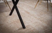 Esstisch >WL7.251< in Akazie, Massivholz & Metall - 120x60x76cm (LxBxH)