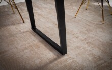 Esstisch >WL7.256< in Akazie, Massivholz & MEtall - 120x60x76cm (LxBxH)