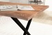 Schreibtisch >WL7.271< in Akazie / schwarz - 120x60x76 (LxBxH)