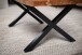 Couchtisch >WL7.283< in Akazie, Massivholz & Metall - 120x46x60cm (BxHxT)
