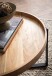 Couchtisch >WL7.311< in Akazie, Massivholz & Metall - 35x60cm (HxD)