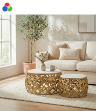Satztisch >WL7.340< (2-teilig) in Gold oder Silber,...