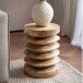 Beistelltisch >WL7.306< in Mango, Massivholz - 45x35cm (HxD)