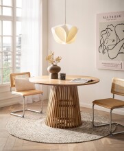 Esstisch >WL7.313< in Akazie, Massivholz - 77x120cm (HxD)