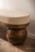 Sitzbank >WL7.315< in Mango / Beige, Stoff & Massivholz - 140x48x42cm (BxHxT)
