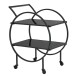 Servierwagen >WL7.337< in Schwarz, Metall / Glas - 45x83x46cm (BxHxT)