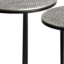 Satztisch >WL7.347< (2-teilig) in Silber, Aluminium / Metall - 48x40cm (HxD)