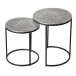 Satztisch >WL7.347< (2-teilig) in Silber, Aluminium / Metall - 48x40cm (HxD)