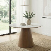 Esstisch >WL7.362< in Marmor-Optik / Walnuss Dekor...