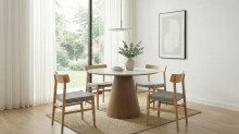 Esstisch >WL7.362< in Marmor-Optik / Walnuss Dekor - 75x120 (HxD)