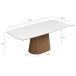 Esstisch >WL7.363< in Marmor-Optik & Walnuss-Dekor - 200x75x90 (BxHxT)
