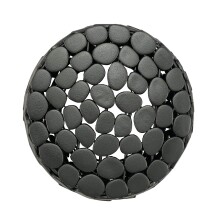 Beistelltisch >WL7.367< in Schwarz, Aluminium - 46x40cm (HxD)