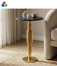 Beistelltisch >WL7.371< gold, Marmor &...