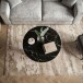 Couchtisch >WL7.373< in Schwarz / Gold, Marmor & Aluminium - 39x60cm (HxD)