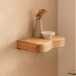 Wandboard >WL7.385< in Akazie, Massivholz - 40x8x20cm (BxHxT)