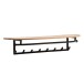 Garderobenleiste >WL7.405< in Akazie / schwarz - 100x30x20 (BxHxT)