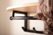 Garderobenleiste >WL7.405< in Akazie / schwarz - 100x30x20 (BxHxT)