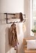Garderobenleiste >WL7.406< in Akazie / schwarz - 100x32x25 (BxHxT)