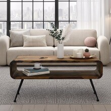 Couchtisch >WL7.415< in Sheesham / schwarz -...