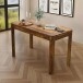 Esstisch >WL7.417< in Sheesham, Massivholz - 120x76x60cm (BxHxT)