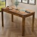 Esstisch >WL7.417< in Sheesham, Massivholz - 120x76x60cm (BxHxT)