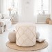Pouf >WL7.422< mit Stauraum, Creme, Baumwolle - 45x40cm (HxD)