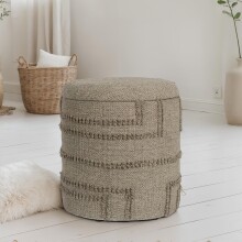 Pouf >WL7.427< mit Stauraum, in Braun, Stoff -...