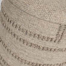 Pouf >WL7.427< mit Stauraum, in Braun, Stoff - 45x40cm (HxD)