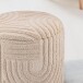 Pouf >WL7.428< mit Stauraum, Beige, Baumwollstoff - 45x40cm (HxD)